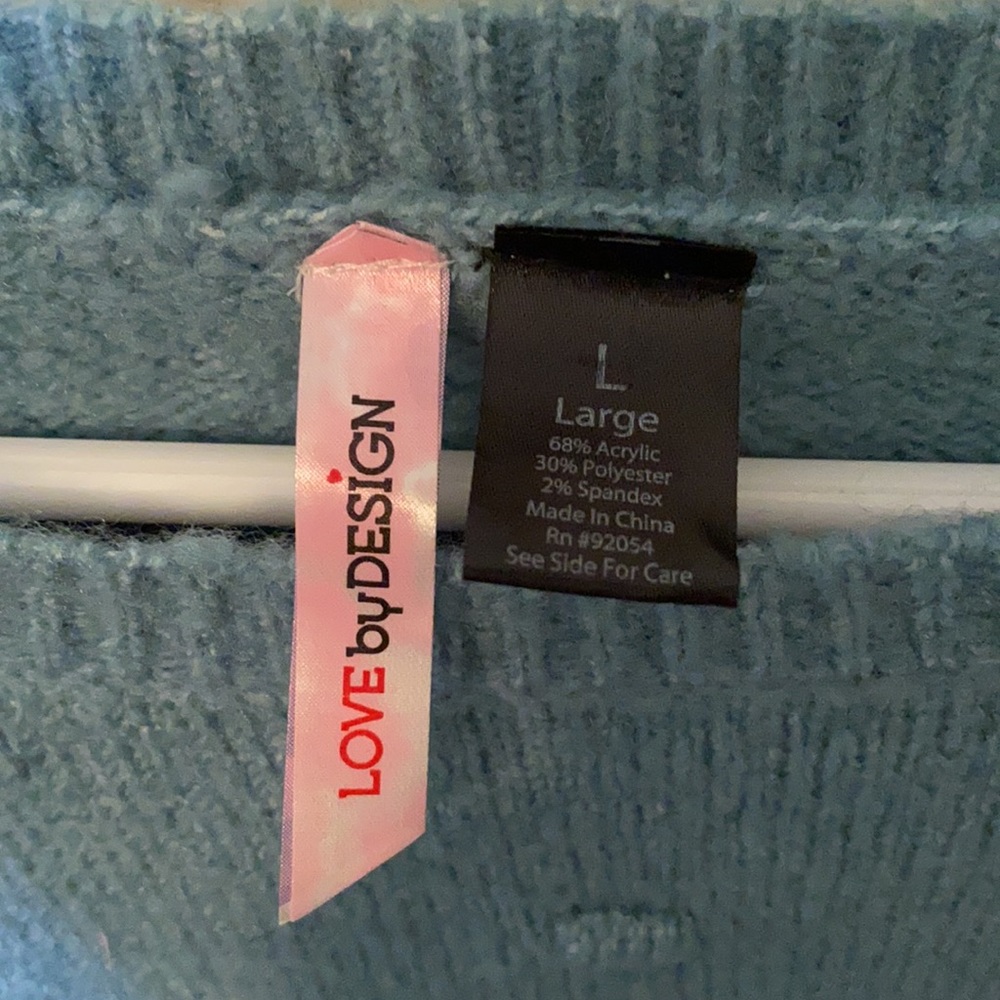 Love by Design Blue Gray Women’s Sweater - Picture 4 of 4